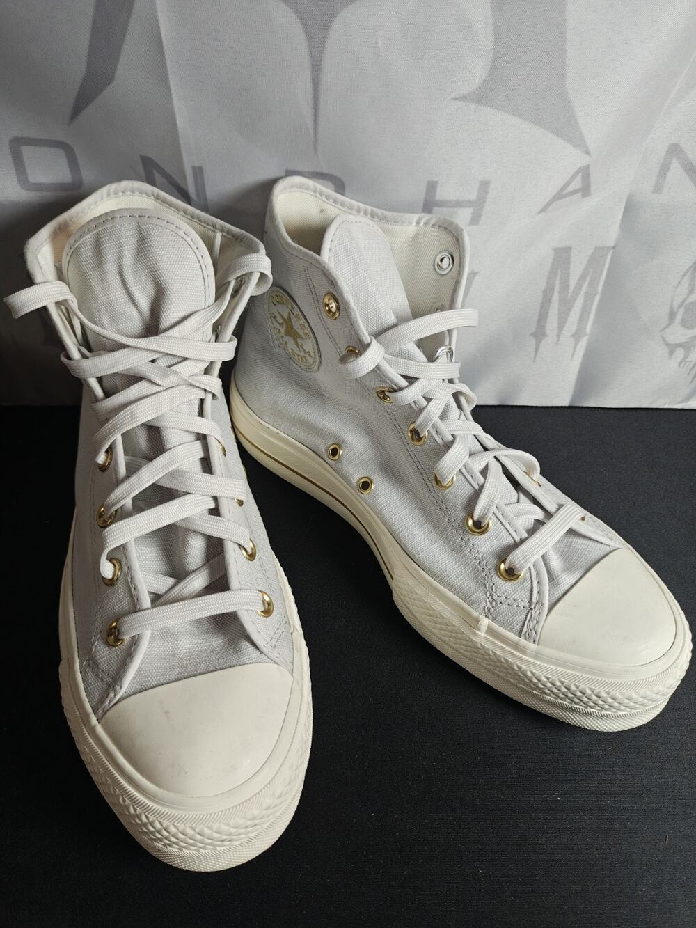 CONVERSE Women's 9.5 CTAS Lift Barely Gray New For Repair *BROKEN LACE EYELET*